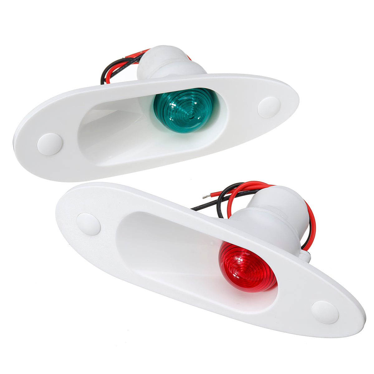 paar 12v rood + groen led navigatie signaal zijlichten voor marine boa ...