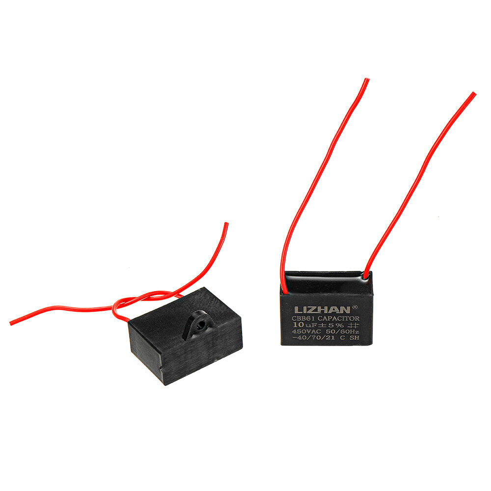 10 stuks cbb61 450 v 10 uf startcapaciteit ac ventilator condensator cbb motor run condensator 450 v 10 μf