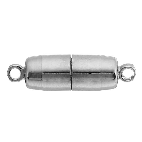 5 stuks 19x6mm ronde cilindrische metalen magnetische gesp dhz ketting gesp ketting connectoren: