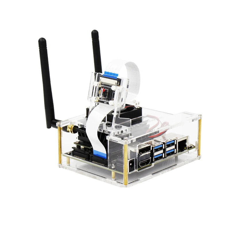 yahboom jetson nano development board acryl nvidia beschermhoes met koelventilator compatibel b01