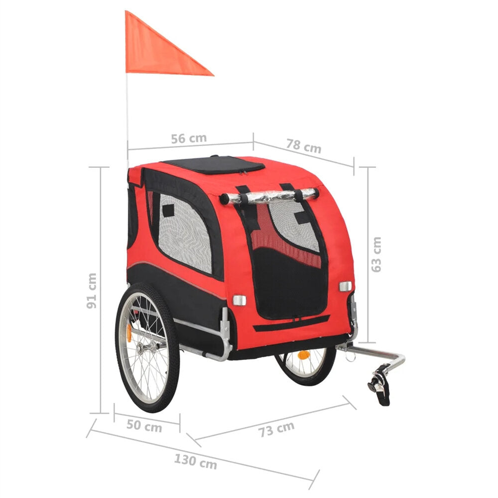 fietskar voor huisdieren hondendrager voor honden en huisdieren met duurzaam frame ademend beschermnet huisdierwagen. eenvoudige montage. sterk lager