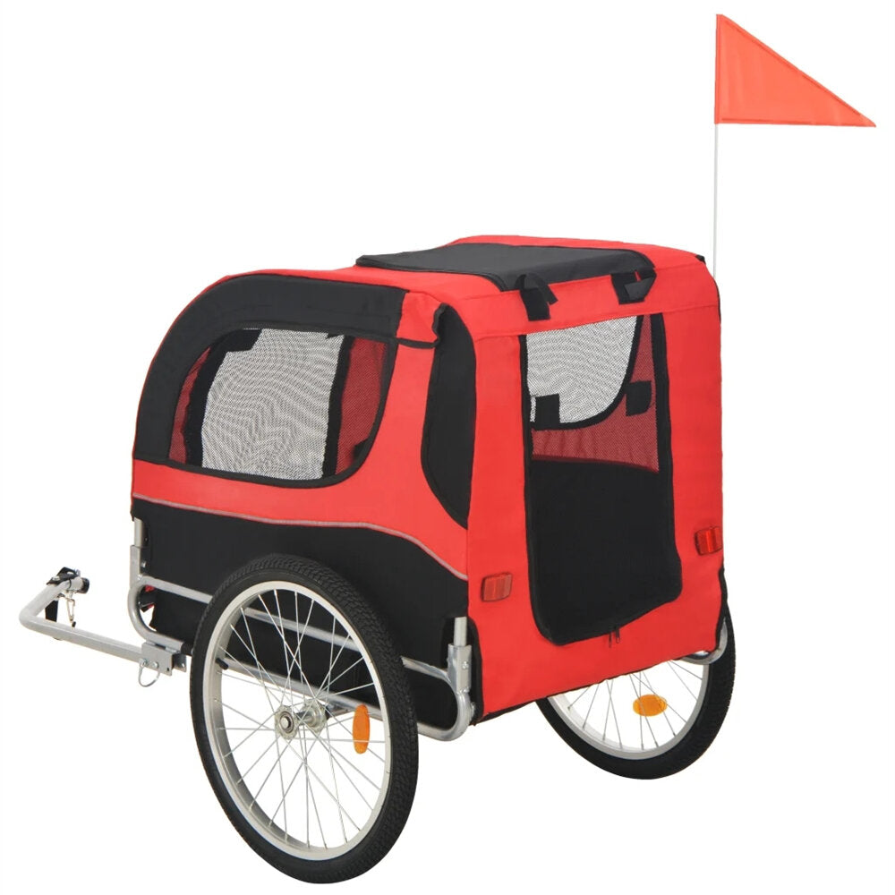 fietskar voor huisdieren hondendrager voor honden en huisdieren met duurzaam frame ademend beschermnet huisdierwagen. eenvoudige montage. sterk lager