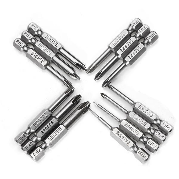 13 stuks 50mm magnetische lange hex shank cross head schroevendraaier bits