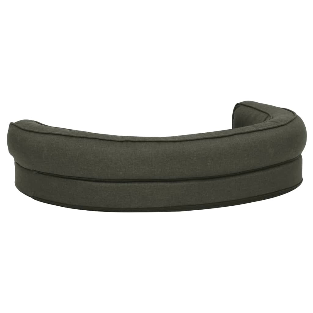 hondenmand ergonomisch linnen look 75x53 cm donkergrijs