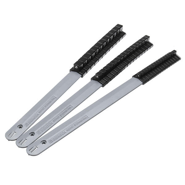 3 stuks 1/4 3/8 1/2 inch socket tray rail rack houder organizer plank stand