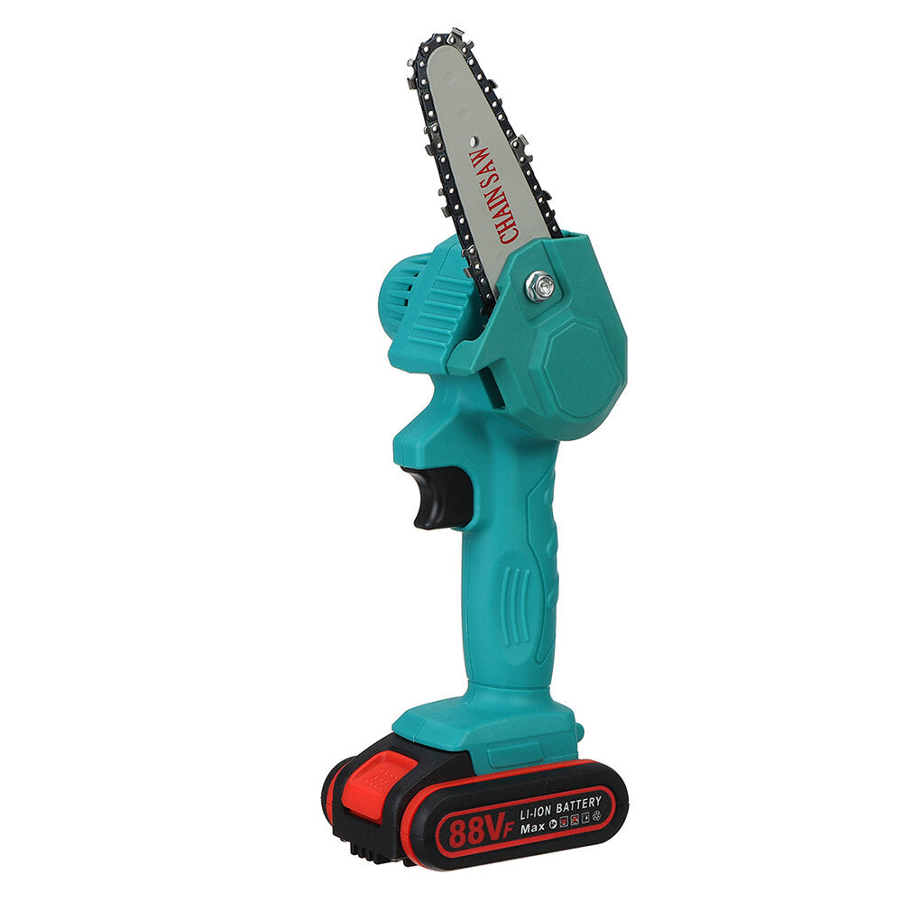 4 inch 88vf draadloze elektrische eenhandszaag kettingzaag houtbewerking snijgereedschap w/1 pc of 2 stuks batterij kit