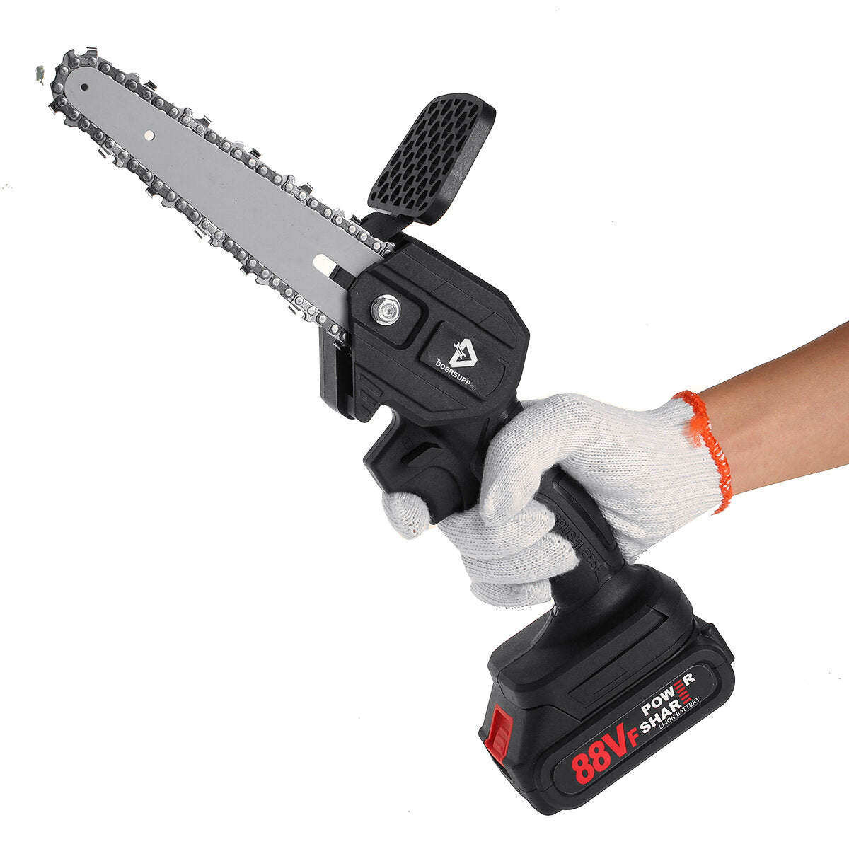 88vf 6 inch draadloze elektrische kettingzaag kettingzaag houtbewerking tool w/geen/1pc/2 stuks batterij voor makita batterij