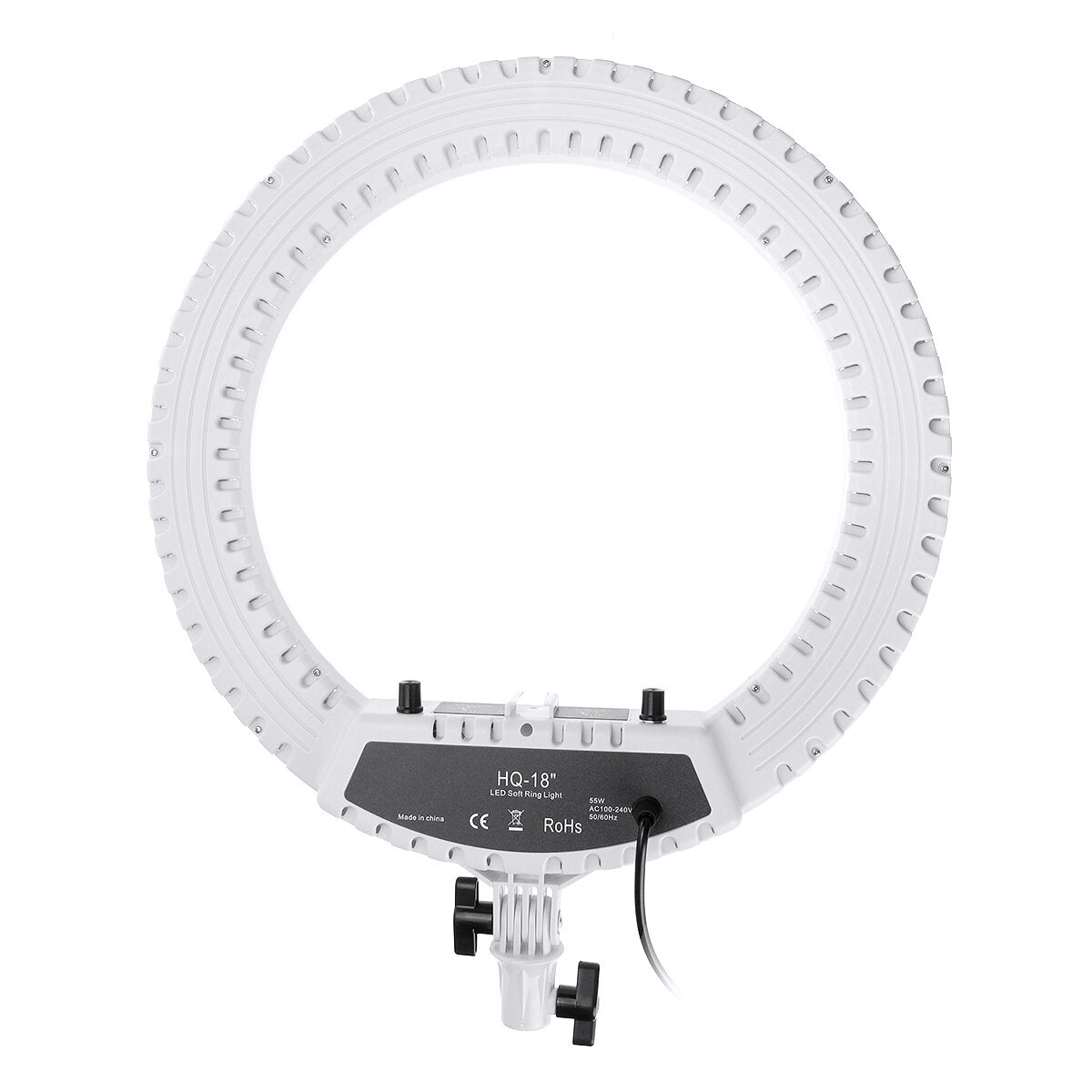 100-240v 18 inch ringlicht mobiele telefoon live schoonheid nachtlampje + slang telefoonclip + ptz traploos dimmen
