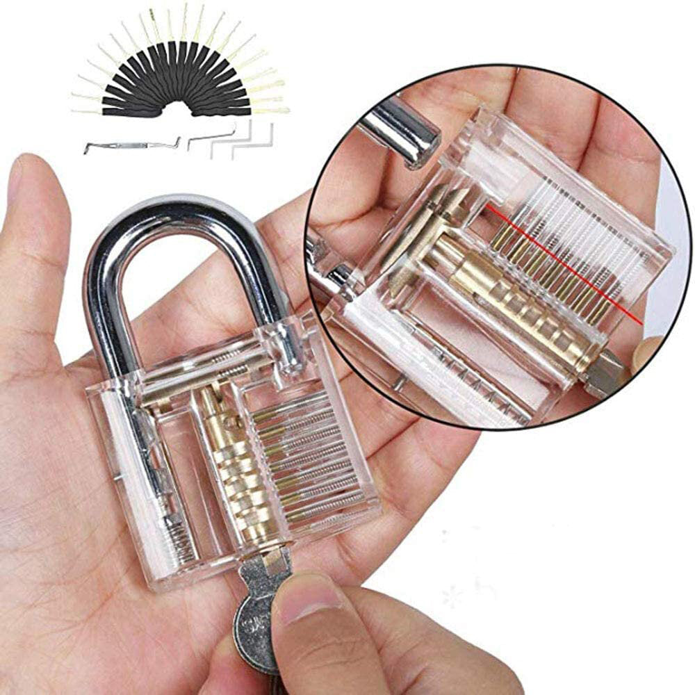 44 stuks slotreparatiesets ontgrendeloefening lock pick key extractor padlock kit