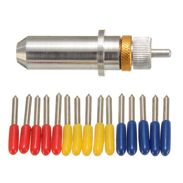 15 stuks 30/45/60 graden vinyl cutter blade voor roland snijplotter met houder:
