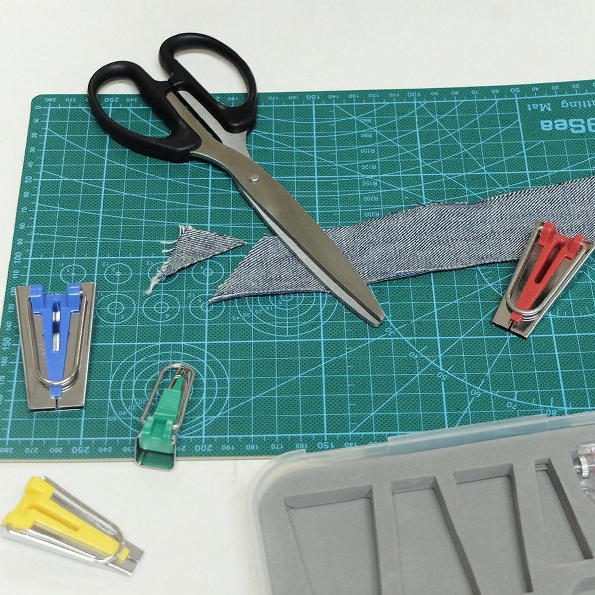 6/12/18/25mm stof biasband maker kit set bindmiddel voet voor naaien quilten + awl