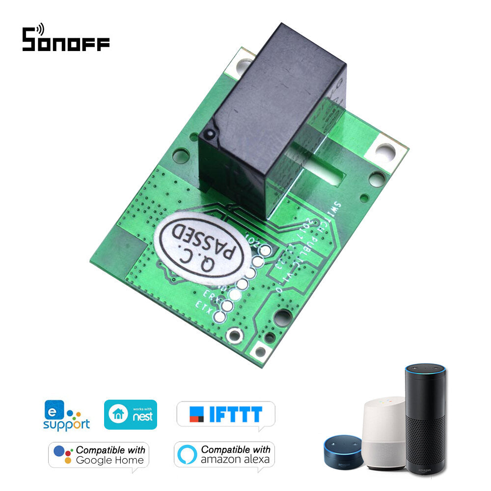sonoff® re5v1c relaismodule 5v wifi dhz-schakelaar droog contact uitgang tippen / selflock werkmodi app / voice / lan-besturing voor smart home