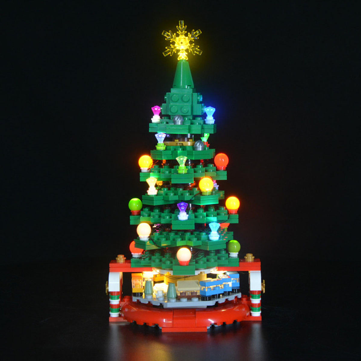 led-lichtverlichtingsset alleen voor lego 40338 blokken met kerstboomverlichting