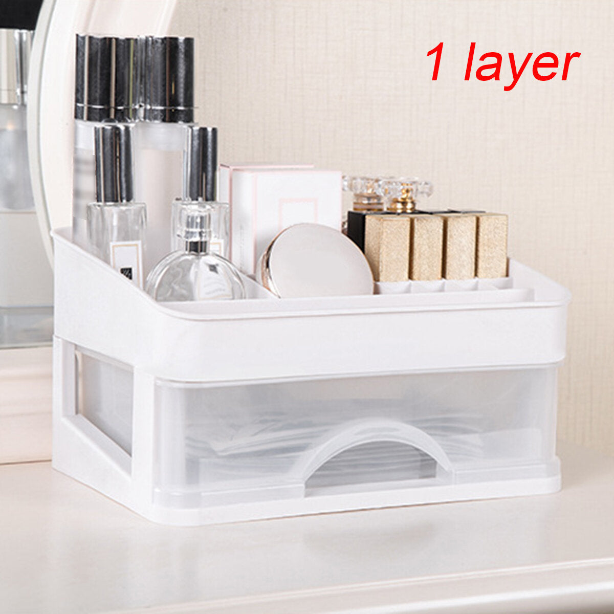 plastic cosmetische lade make-up organizer opbergdoos container houder desktop met lade