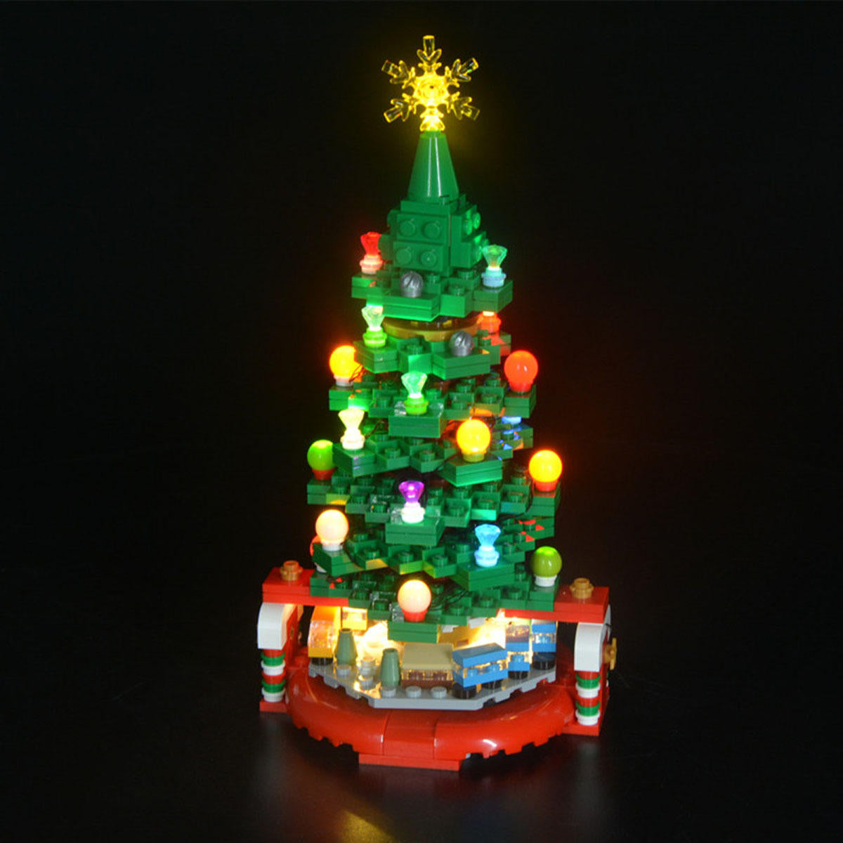 led-lichtverlichtingsset alleen voor lego 40338 blokken met kerstboomverlichting