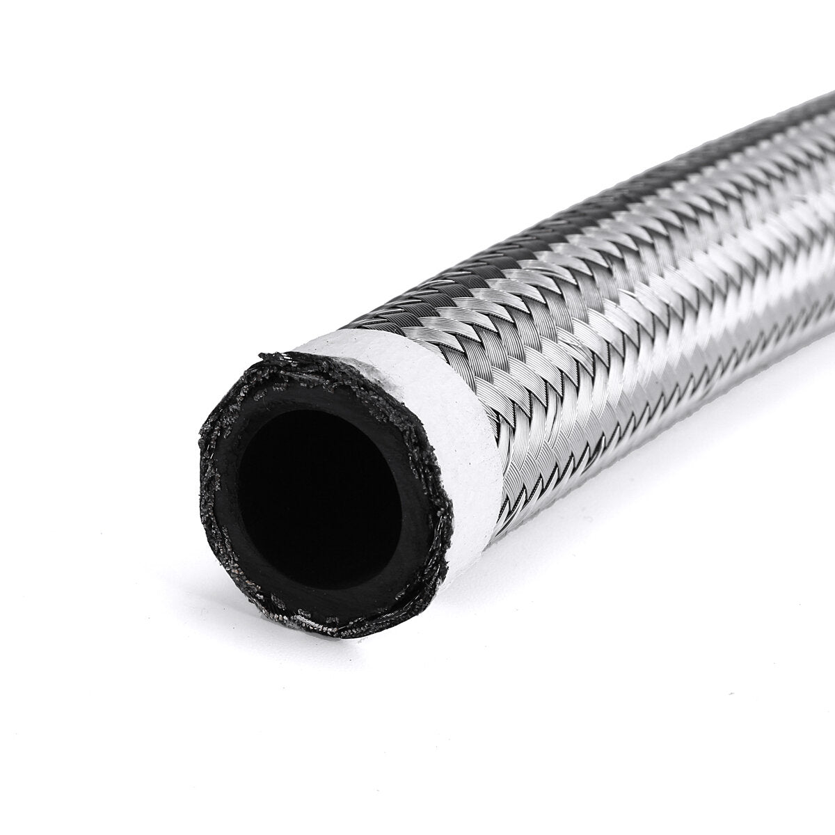 1ft an4 an6 an8 an10 brandstofslang olie gasslang lijn pijp nylon rvs gevlochten zilver