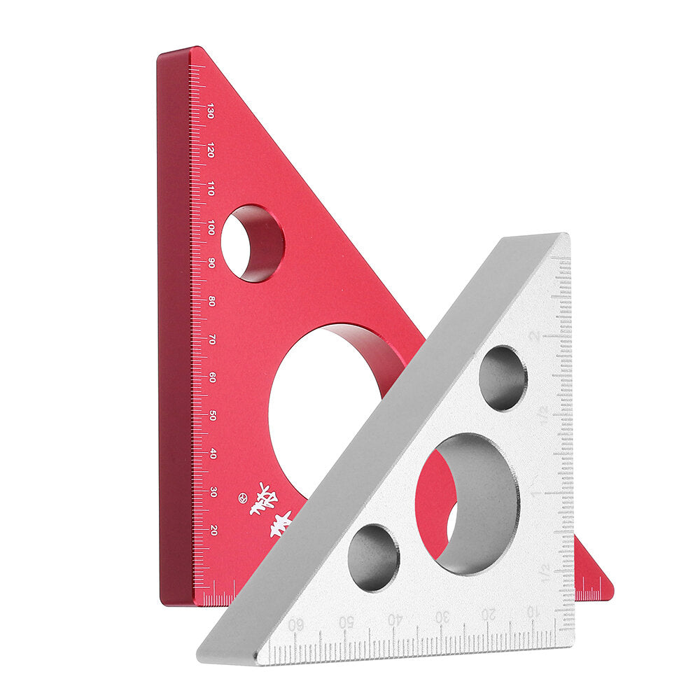 90 graden aluminiumlegering hoogte liniaal metrische inch houtbewerking driehoekige liniaal