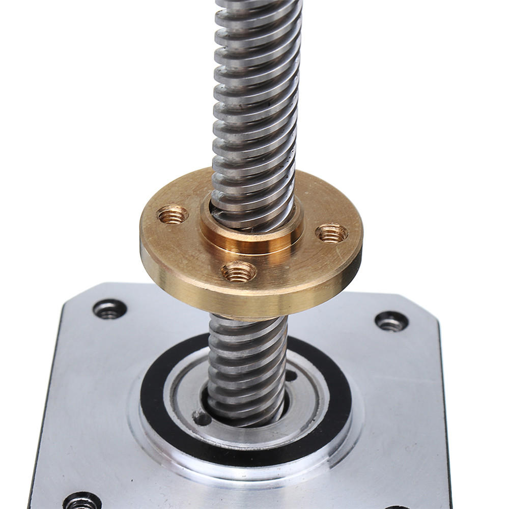 hanpose 17hs3401-s t8x8 nema 17 loodschroef stappenmotor lineaire actuatoren 34mm 1.3a 28n.cm 4-lood 42 motor 100-500mm trapeziumvormige loodschroef voor 3d-printer z-as