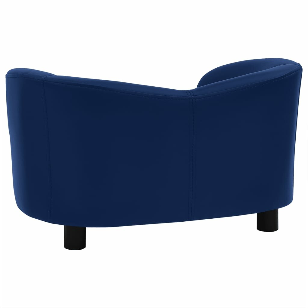 hondenbank 67x41x39 cm kunstleer blauw