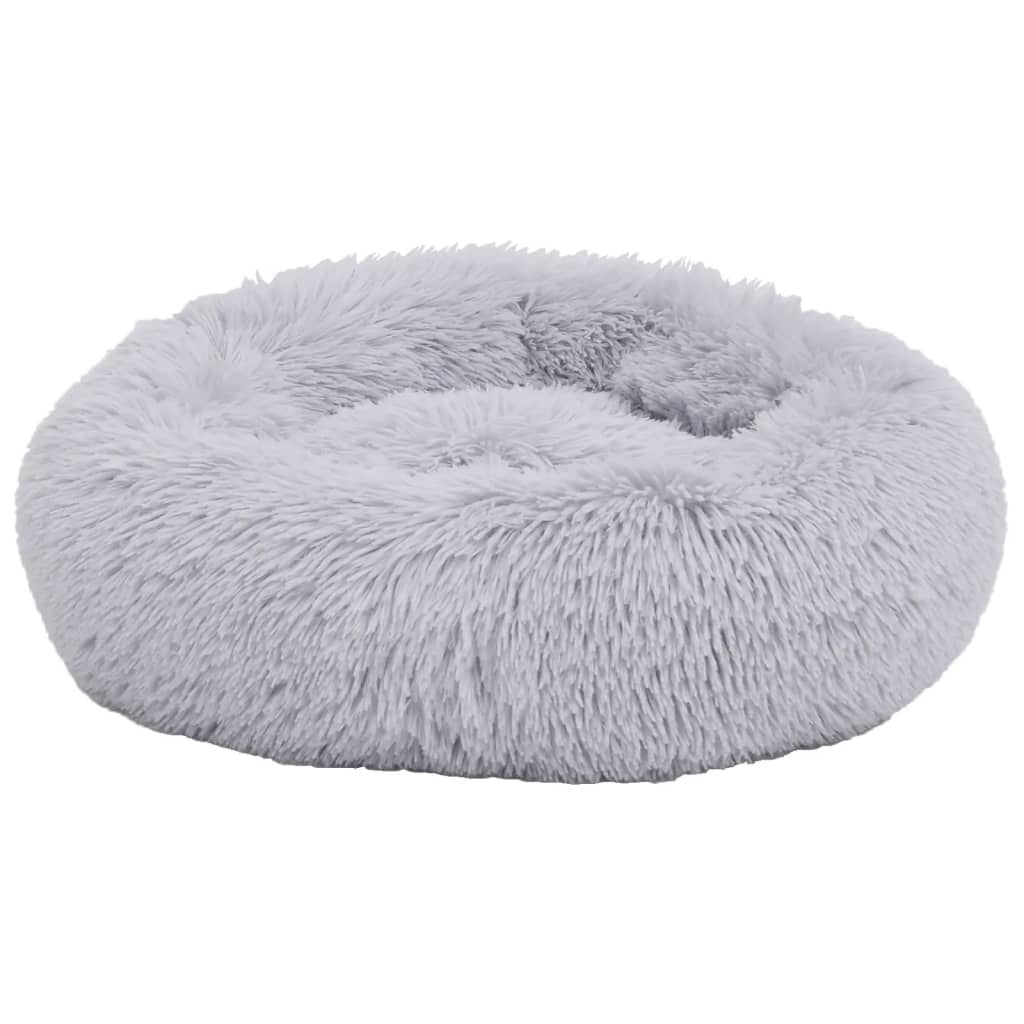 honden-/kattenkussen wasbaar 70x70x15 cm pluche lichtgrijs