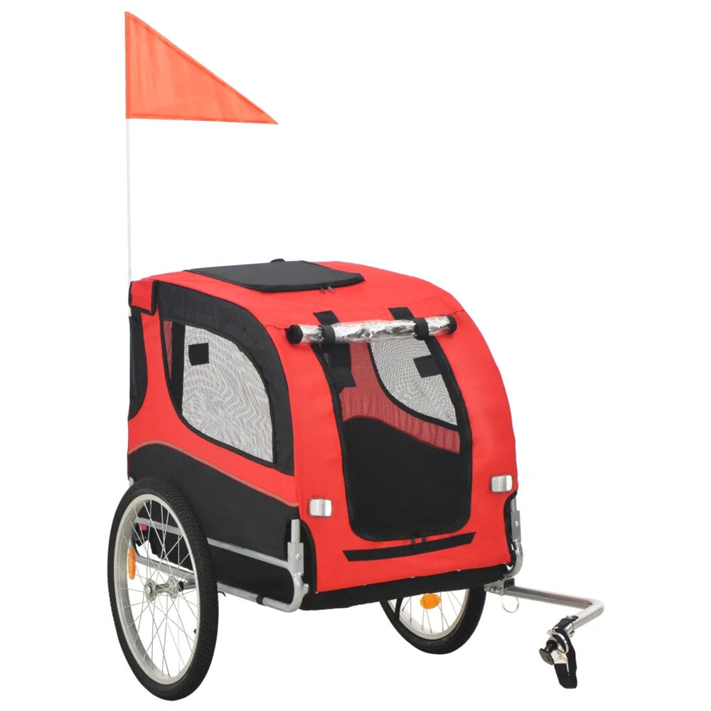fietskar voor huisdieren hondendrager voor honden en huisdieren met duurzaam frame ademend beschermnet huisdierwagen. eenvoudige montage. sterk lager