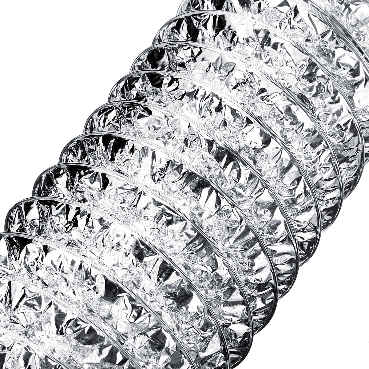 Semi-flexibele Slang Aluminium 150mm - Lengte 2 Meter