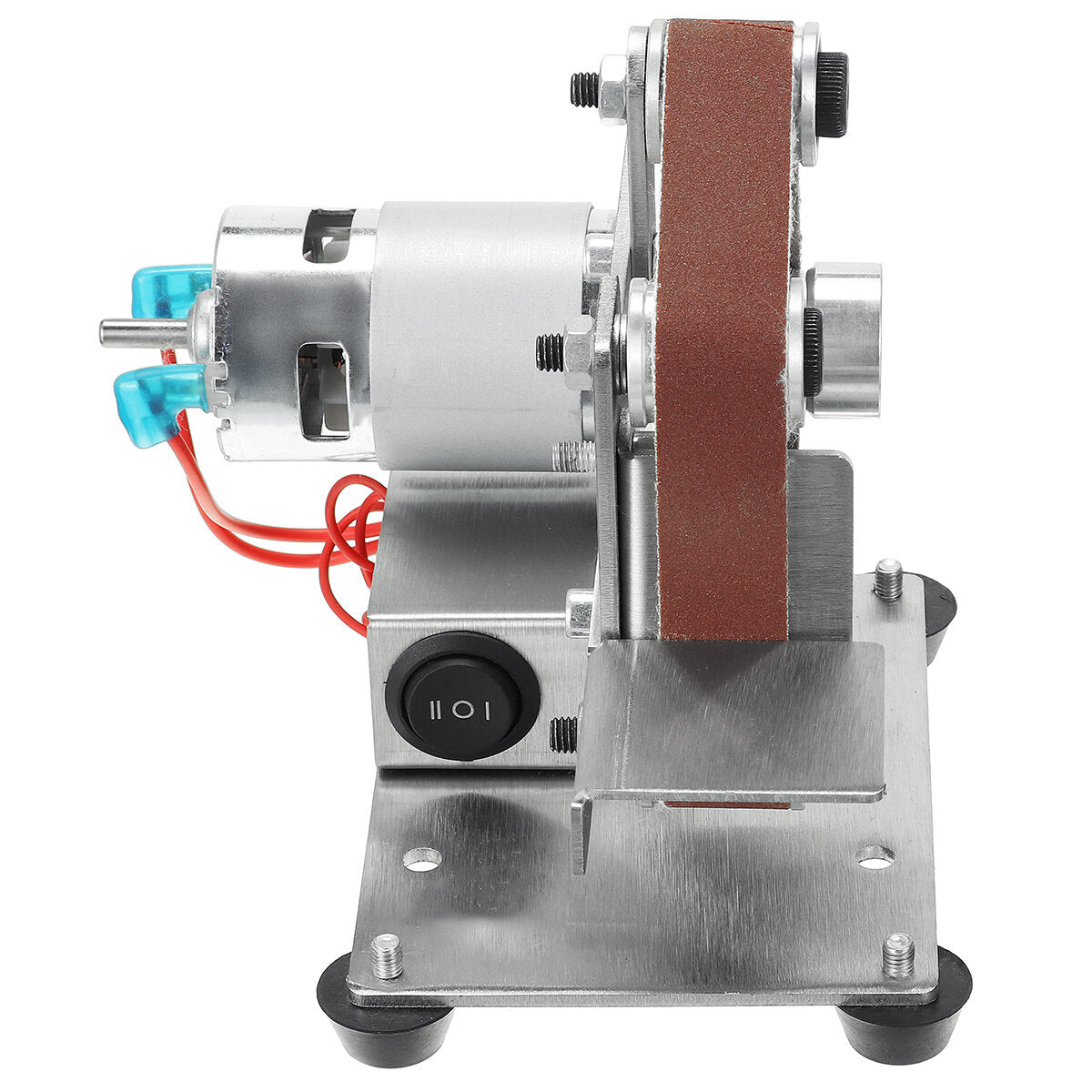 mini elektrische bandschuurmachine grinder dhz metaal hout polijsten slijpmachine schuurband puntenslijper 330mm