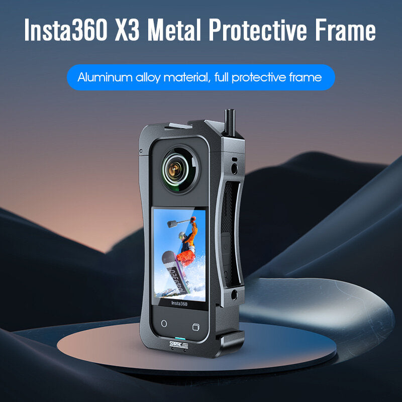 startrc konijnenkooi van aluminiumlegering metalen frame all-inclusive beschermend frame cold boot-uitbreiding voor insta360 x3
