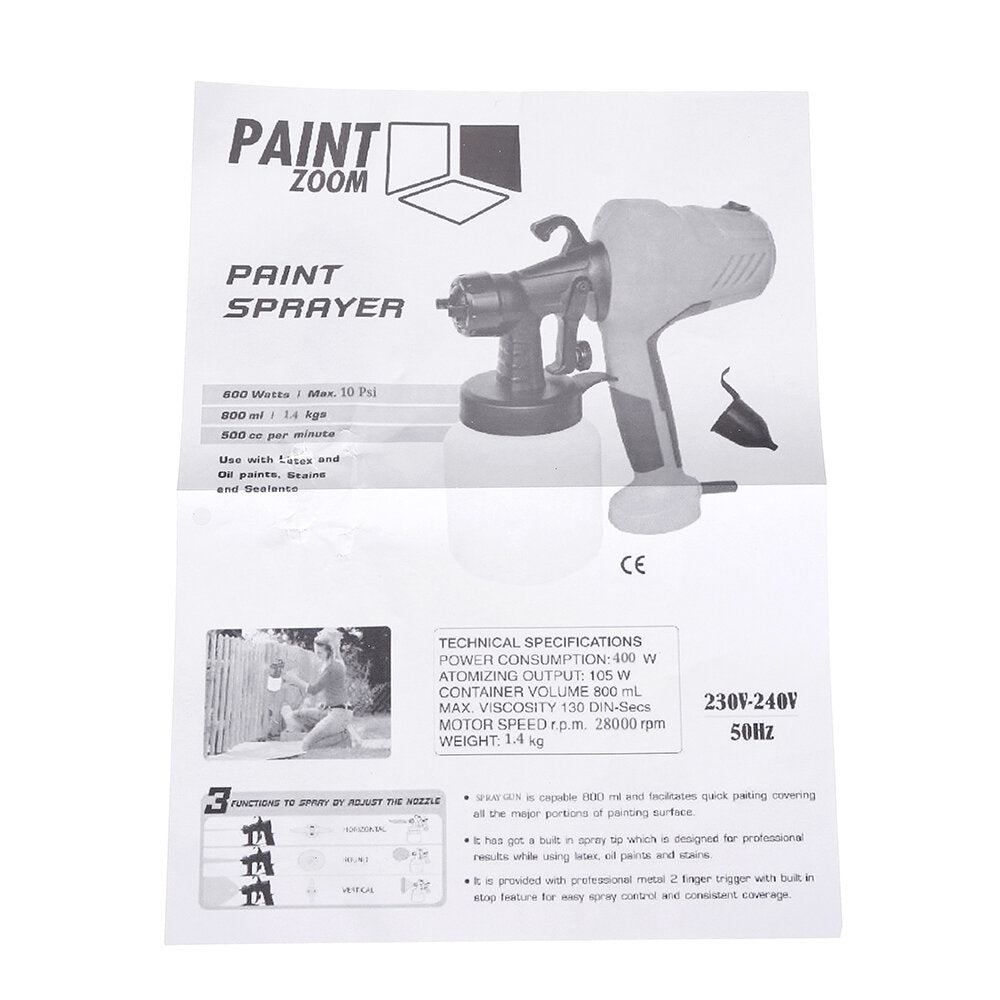 hilda 220v 400w elektrische verfspuit spray schilderen tool met instelknop voor dhz meubels houtbewerking