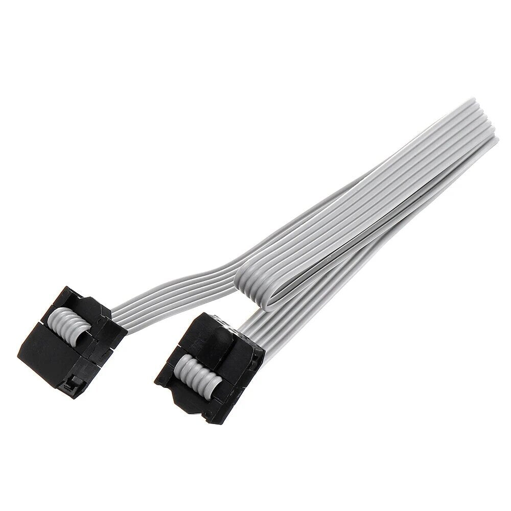 5 stuks 2.54 mm fc-6p idc platte grijze kabel led-scherm aangesloten op jtag downloadkabel