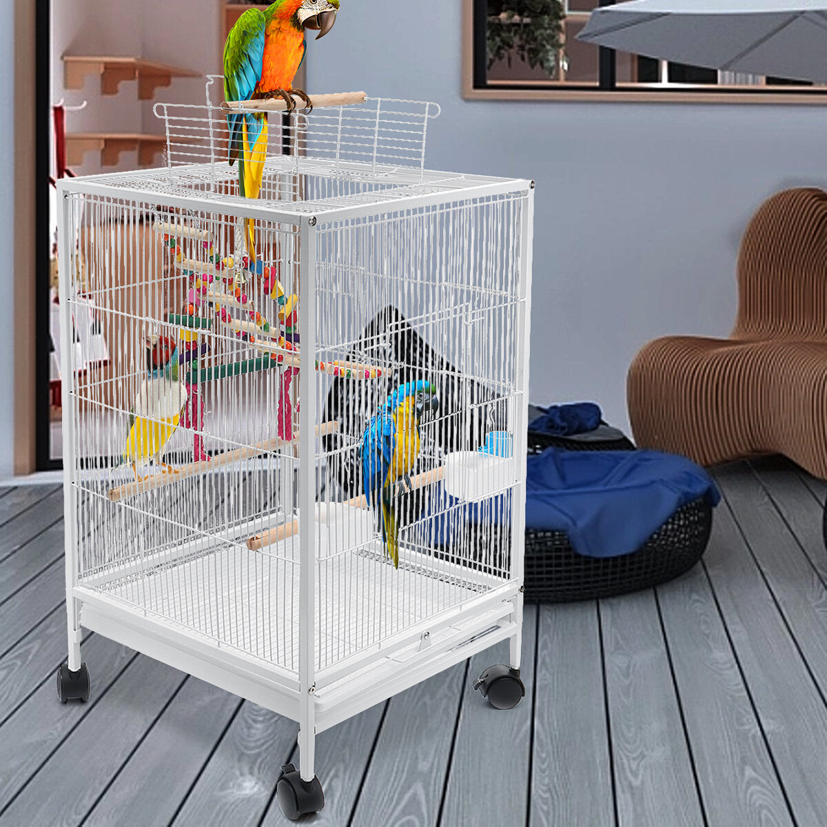 vogelkooi 45.6x45.6x86 cm voor valkparkieten afrikaanse grijze quaker zon parkieten groene wang conures duiven papegaai