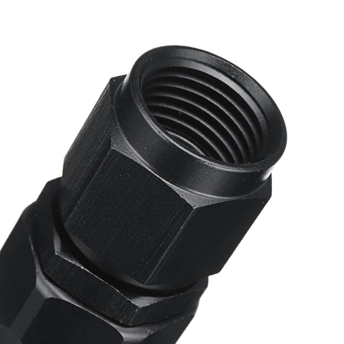 an-6 rechte stealth zwarte brandstofslangleidingen fittingen an6 connector