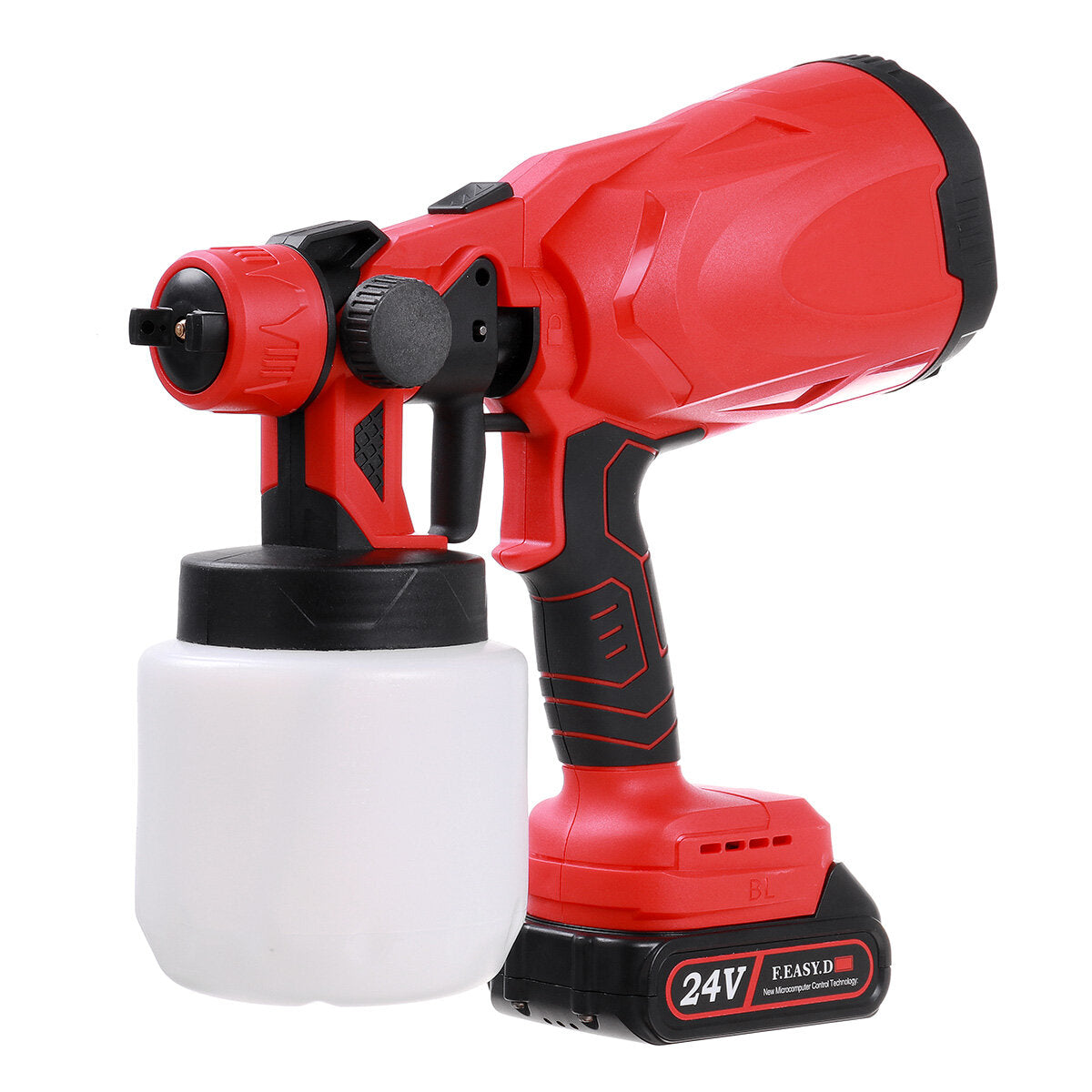 800ml rood/blauw zuigtype draadloze verfspuit elektrisch verf houtbewerking spuitpistool