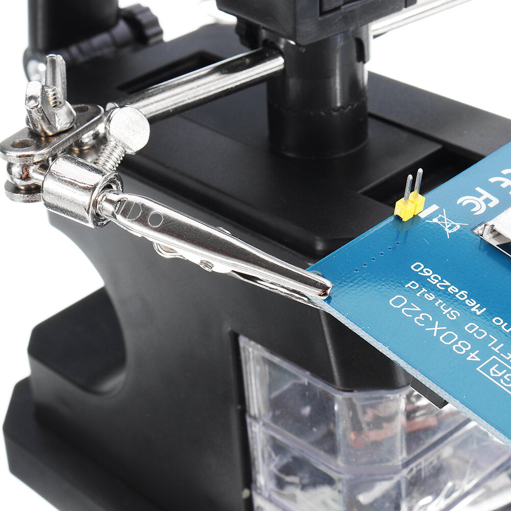 3x/4.5x/25x soldeerbout stand holder tafel vergrootglas verlichte vergrootglas derde hand vergrootglas met led-verlichting