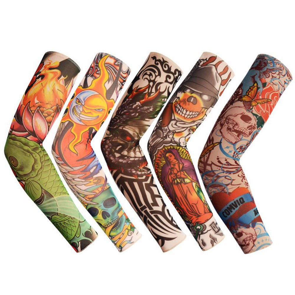 tattoo arm been mouwen bescherming tegen de zon fietsen halloween-feest
