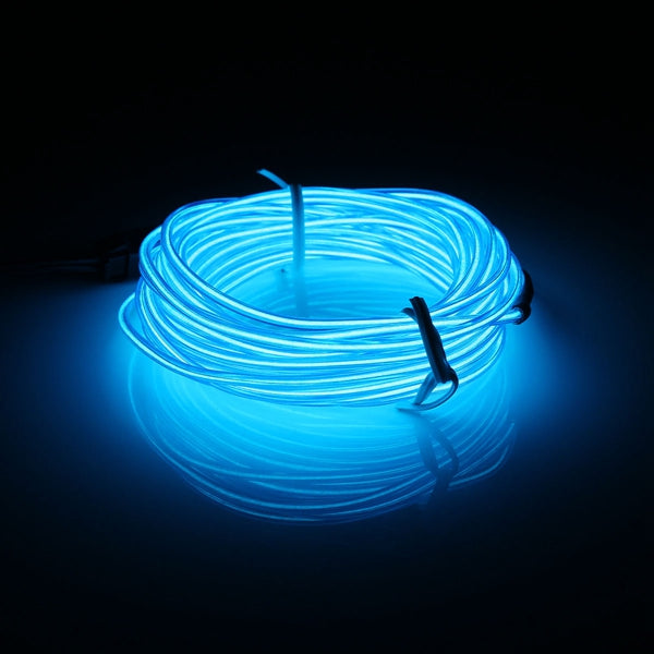 5m el led flexibel soft buisdraad neon glow car strip strip light xmas decor dc 12v