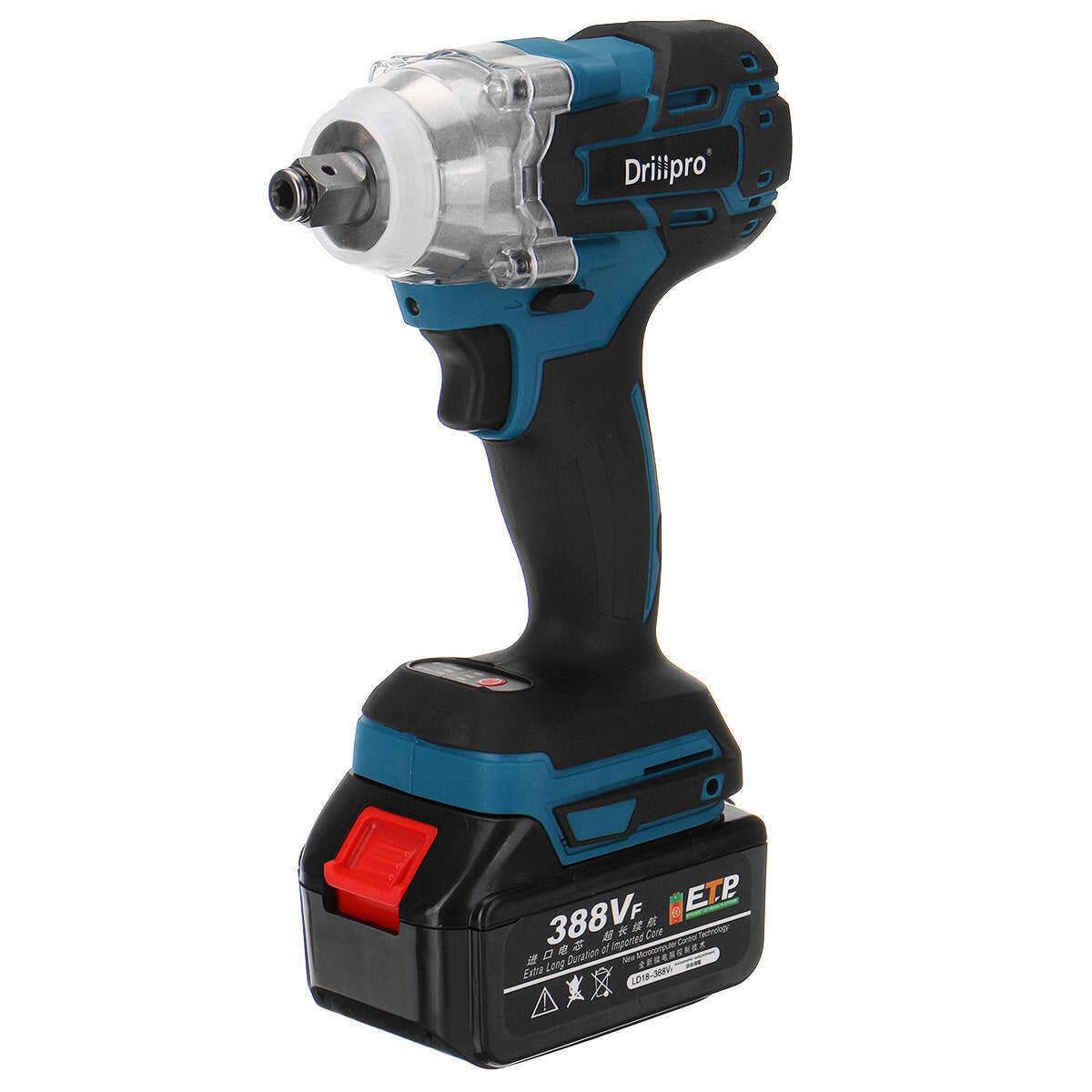 388vf 520n.m borstelloze elektrische draadloze slagmoersleutel 1/2 inch boor driver power tool voor thuis voor makita 18v batterij