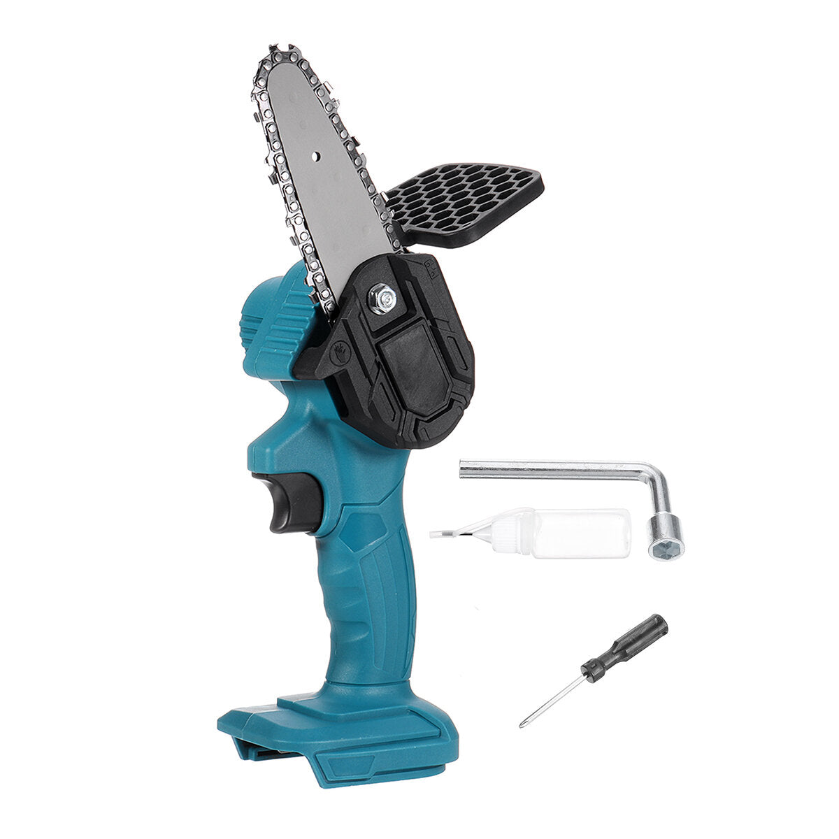 4 inch 800 w 48vf elektrische kettingzaag draagbare handheld houtsnijder houtbewerking snijgereedschap w / geen / 1 st / 2 stuks batterij eu-stekker