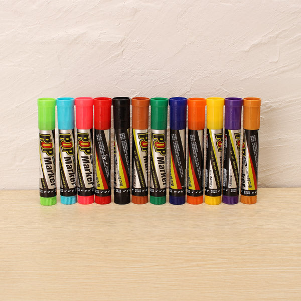 1 stuks genvana 6mm pop marker pen oblique square point herhaalde vulling