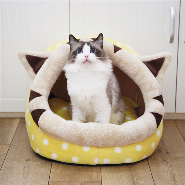 leuk dierlijk ontwerp comfortabel binnenhuisbed hond kattennesten pad soft fleecebed
