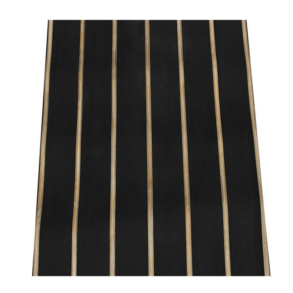 90cmx240cmx6mm zwart met gele lijn eva-schuim marine vloeren faux teak boot decking blad