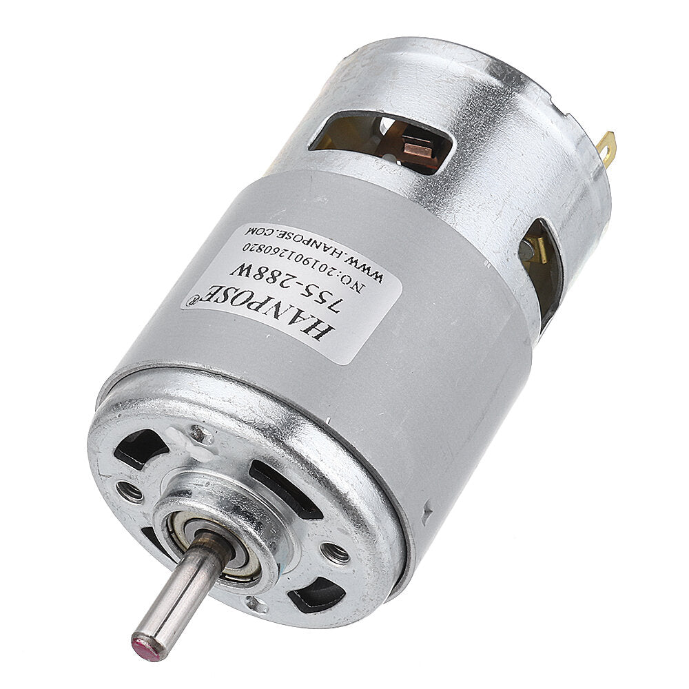 hanpose 775 motor dc 12v 24v 80w 150w 288w dc motor grote koppel high power dc motor dubbele kogellager spindel motor