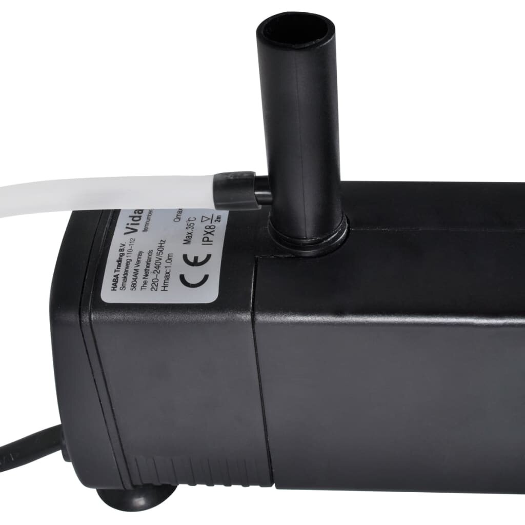 aquariumfilterpomp met actieve kool 600 l/h