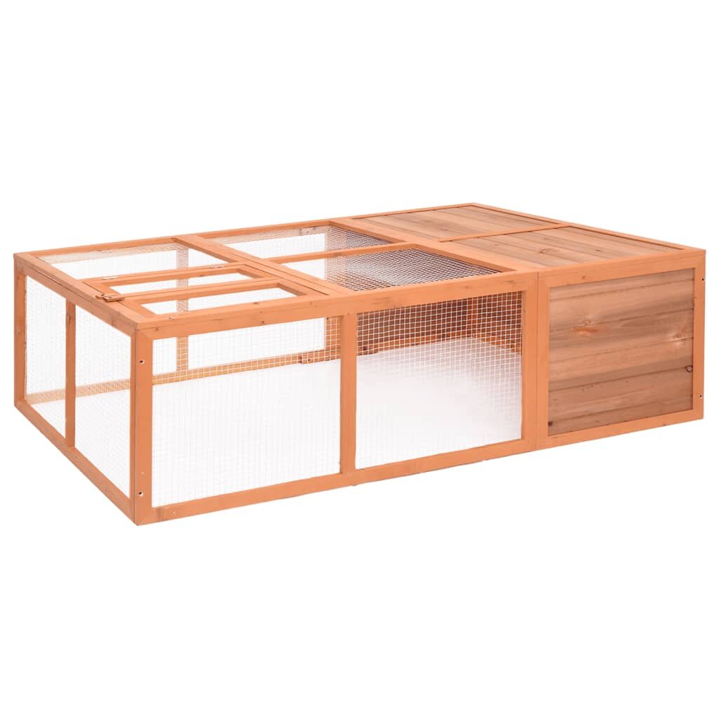 dierenhok voor buiten 150x100x50 cm massief grenen hout