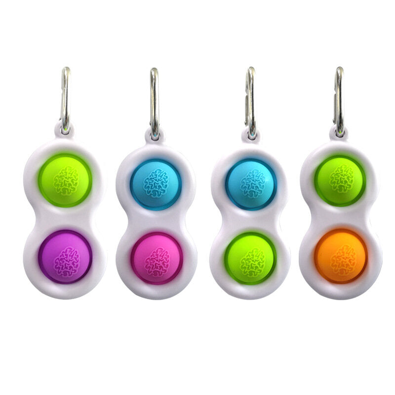 mini simple dimple sensorisch mini sensorisch fidget ontspanning stress relief anti-angst autisme hand edc gadget voor kinderen tiener volwassen push pop bubble sleutelhanger