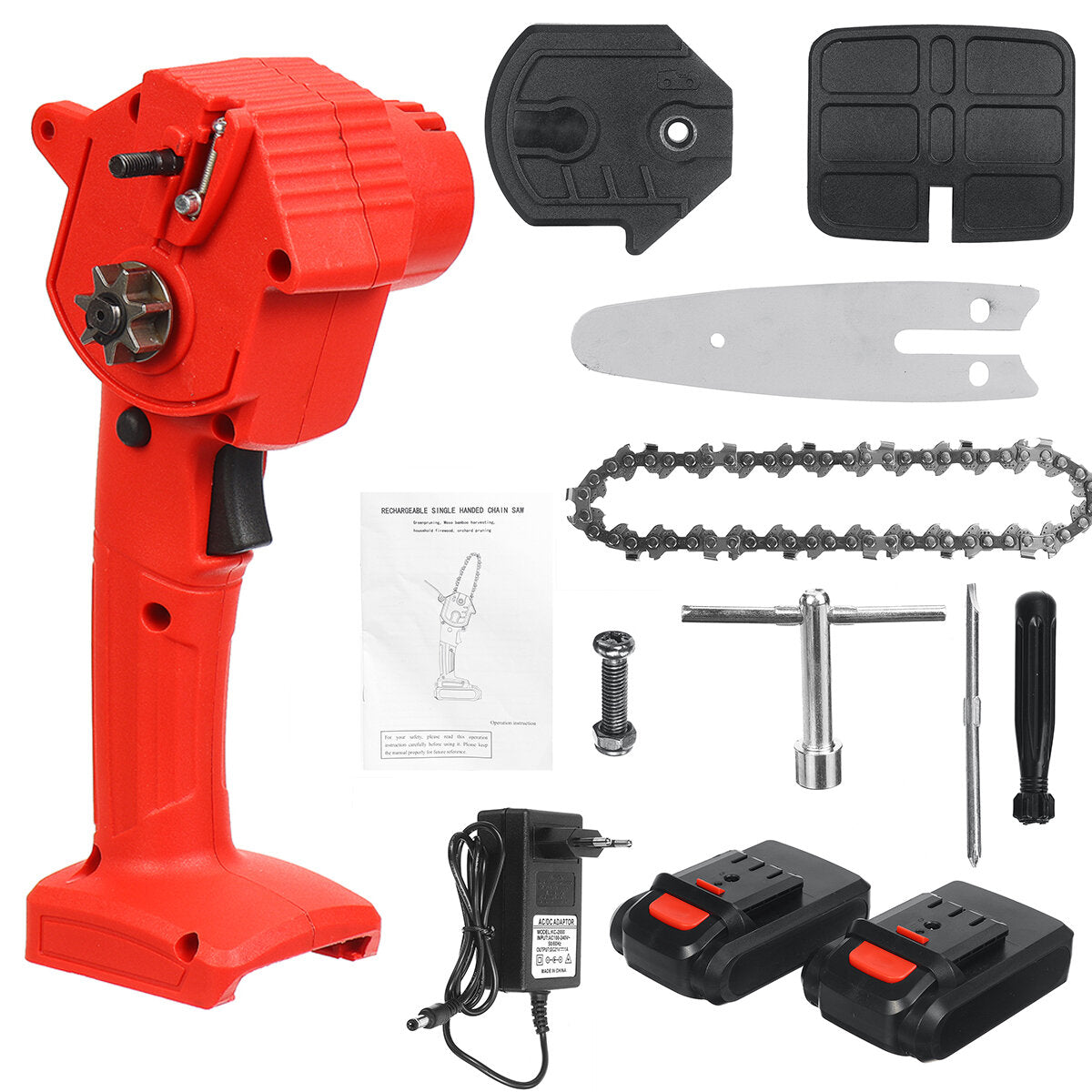 1600 w 21 v 4 inch oplaadbare elektrische kettingzaag handheld houtbewerkingssnijder met 1/2 stuks batterij