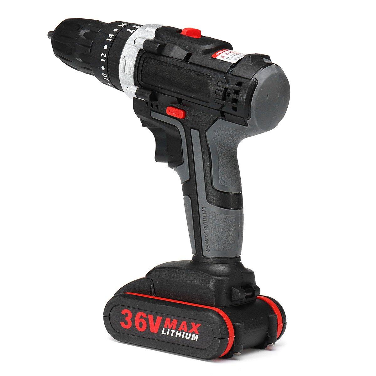 Boormachine 36v draadloze lithium elektrische schroevendraaier boormachine boormac ...
