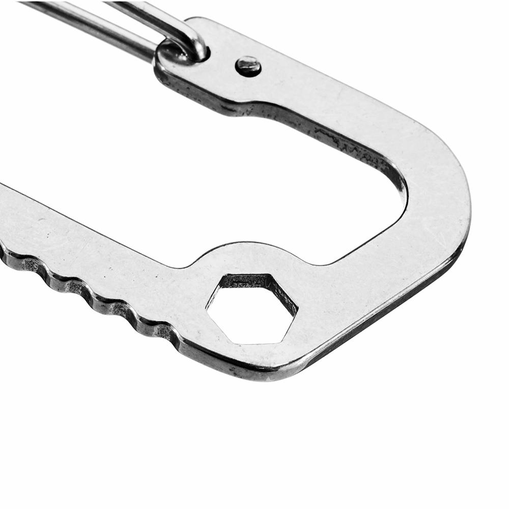 mini gehoornde haai d-vorm flesopener slot snel hangend roestvrij staal multifunctioneel edc-gereedschap