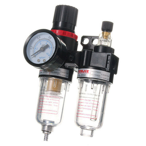 g1/4 in-line luchtcompressor filter regulator gauge trap olie water regulator)