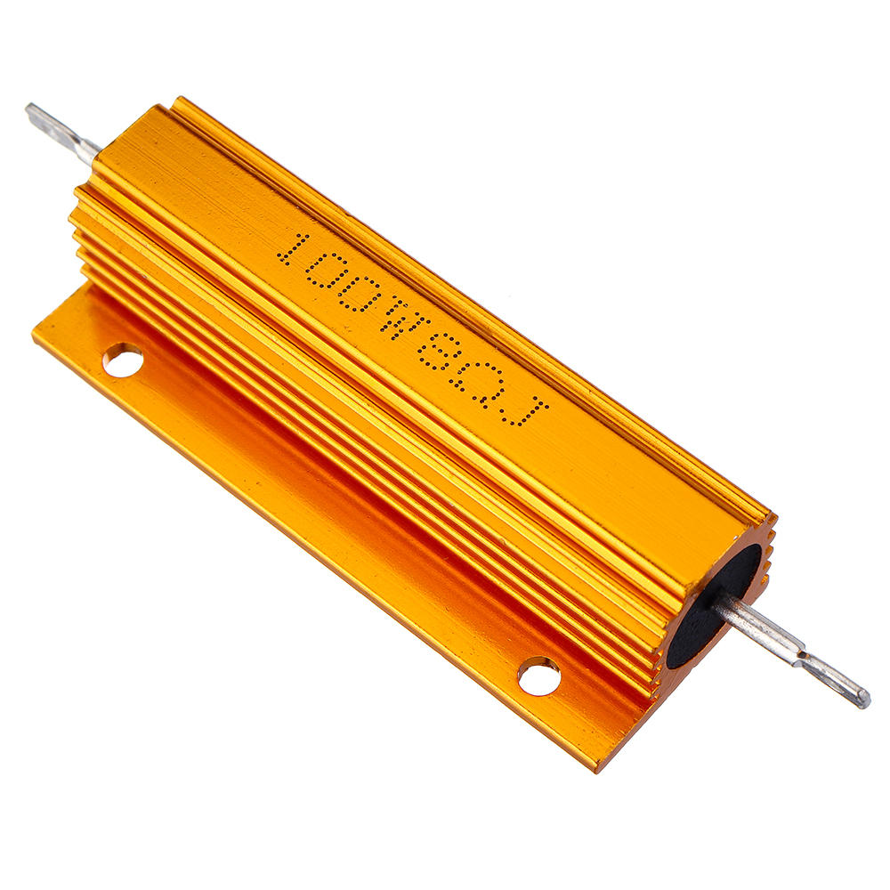 3 stuks rx24 100w 8r 8rj metalen aluminium behuizing hoogvermogenweerstand gouden metalen behuizing koellichaamweerstand